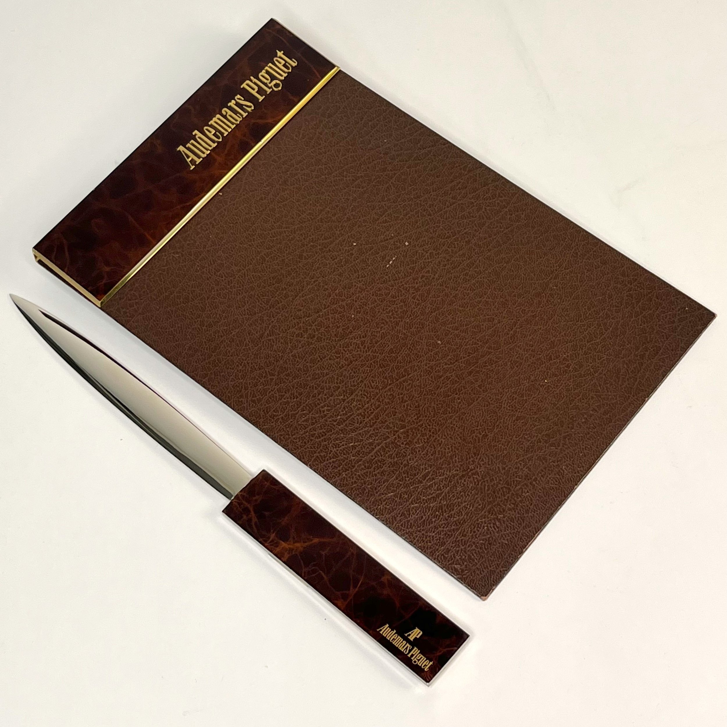 Vintage Audemars Piguet Marbled Letter Opener with Gold-Tone